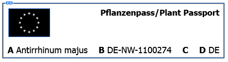 The components of the plant passport.